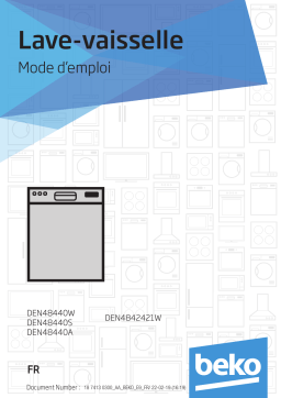 Beko EX DEN4842421W Lave vaisselle 60 cm Owner's Manual