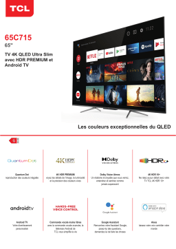 TCL 65C715 Android TV TV QLED Product fiche