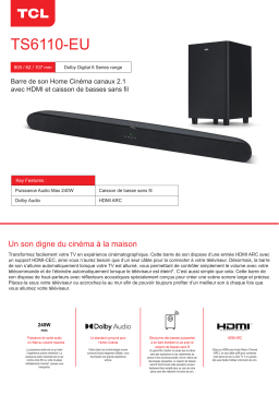 TCL TS6110 Barre de son Product fiche