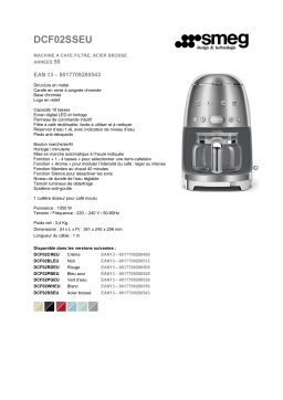 Smeg DCF02SSEU Cafetière programmable Product fiche