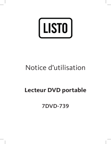 Manuel du propriétaire | Listo 7DVD-739 Lecteur DVD portable Owner's Manual | Fixfr