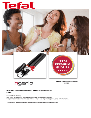 Product information | Tefal Ingenio Ouvre-boîte Product fiche | Fixfr