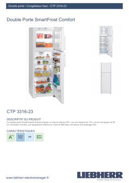 Liebherr CTP3316-23 Réfrigérateur 2 portes Product fiche