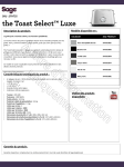 Sage Appliances Toast Select STA735BSS4EEU1 Grille-pain Product fiche