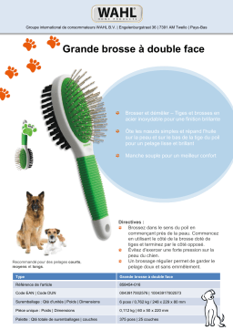 Wahl pour animaux double brosse Sided Brosse pour chien Product fiche