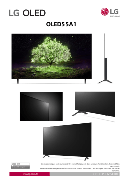 LG 55A1 2021 TV OLED Product fiche