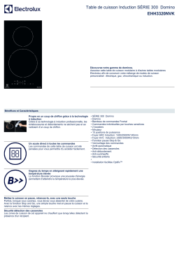 Electrolux EHH3320NVK/1 Domino induction Product fiche