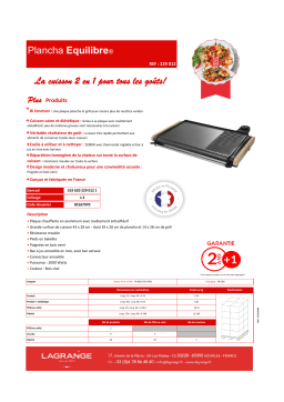 Lagrange EQUILIBRE BOIS CLAIR Plancha électrique Product fiche