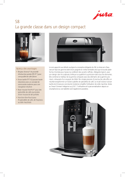 Jura S8 Silver Expresso Broyeur Product fiche
