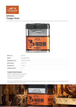 Traeger TRAEGER RUBS - 250 g Epices Manuel utilisateur