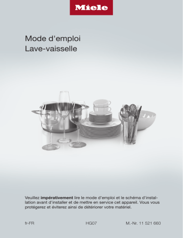 Manuel du propriétaire | Miele G 5481 SCVi SL Lave vaisselle tout intégrable Owner's Manual | Fixfr