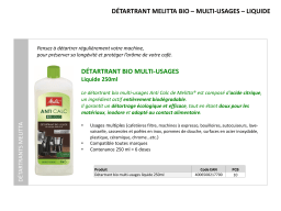 Melitta Bio liquide multi usages 250 ml Détartrant Product fiche