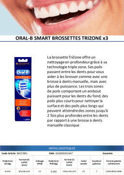 Oral-B Trizone X3 Brossette dentaire Product fiche