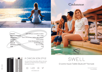 Product information | Cabasse Swell Noire Enceinte Bluetooth Product fiche | Fixfr