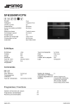 Smeg SF4104WVCPN Four encastrable Product fiche