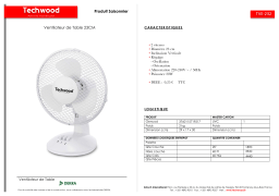 Techwood TVE-232 Ventilateur Product fiche
