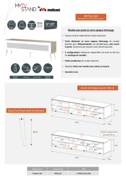 Meliconi Motala 160 Bois Meuble TV Product fiche