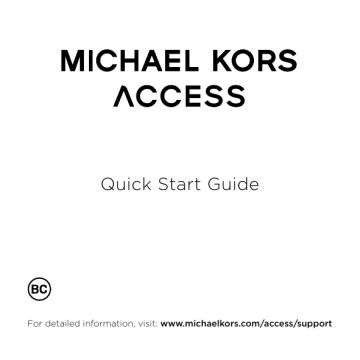 Owner's manual | Michael Kors Bradshaw 2.0 Acier Doré Montre connectée Manuel du propriétaire | Fixfr