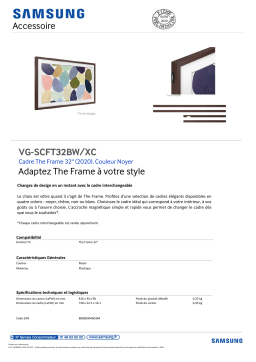 Samsung Cadre VG-SCFT32BW 2020 The Frame Noyer Cadre The Frame Product fiche