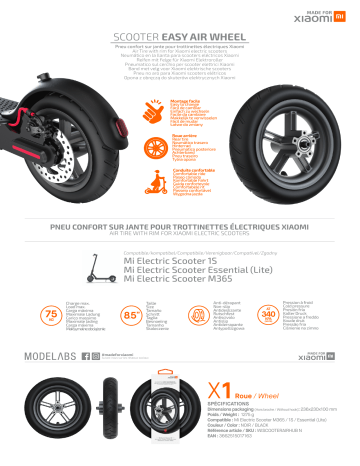 Product information | Made For Xiaomi EasyAirTire pneu Mi ElectricScooter Pneu Product fiche | Fixfr