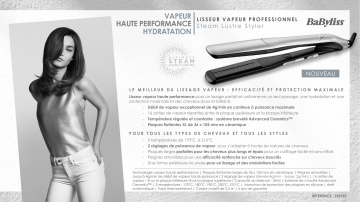 Product information | Babyliss ST595E Lisseur vapeur Product fiche | Fixfr