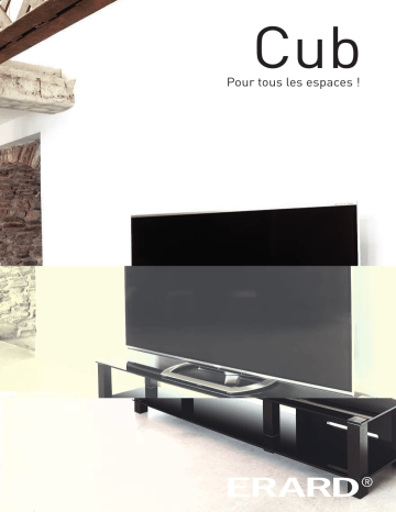 Product information | Erard CUB 1600 BLACK 1.60M 40-75P Meuble TV Product fiche | Fixfr