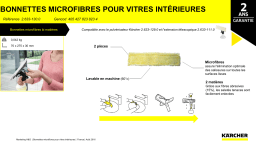 Karcher 2 lingettes WV2 premium et WV5 Premium Lingette Product fiche