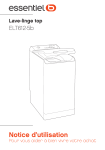 Essentielb ELT612-5b Lave linge top Owner's Manual