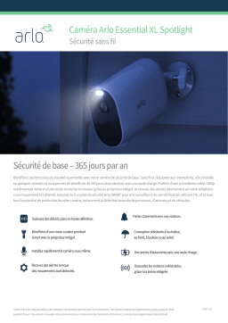 Arlo ARLO ESSENTIAL XL SPOTLIGHT VMC2032-100 Caméra de sécurité Product fiche