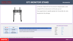 Oplite pour moniteur GT3 MONITOR STAND Support Product fiche