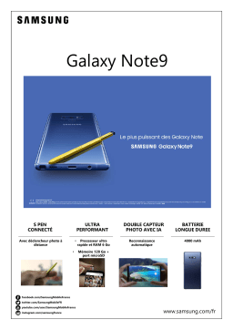 Samsung Galaxy Note 9 Noir Smartphone Product fiche