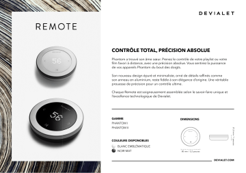 Product information | Devialet Remote V2 matte blanc Télécommande Product fiche | Fixfr