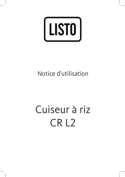 Listo CR L2 Cuiseur à riz Owner's Manual