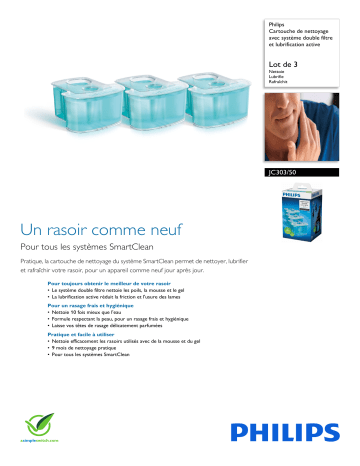 Product information | Philips JC303/50 Lotion de nettoyage Product fiche | Fixfr