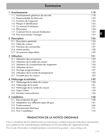 Manuel du propriétaire | Smeg C95GMCA9-1 Piano de cuisson mixte Owner's Manual | Fixfr