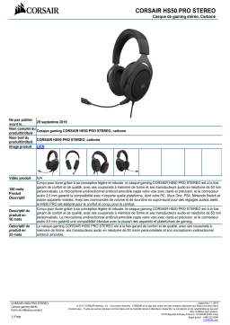 Corsair HS50 Pro Stereo Casque gamer Product fiche