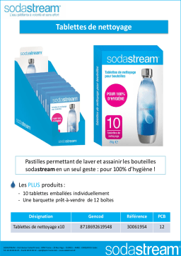 Sodastream Tablette de nettoyage x 10 Tablettes Product fiche