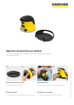 Karcher Dégivreur de pare brises sur batterie Dégivreur Product fiche