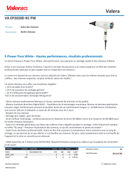 Valera E power 2020D pure white Sèche cheveux Product fiche