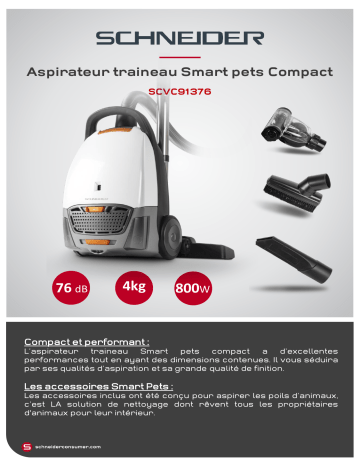 Product information | Schneider 3L Pack de 5 Sac aspirateur Product fiche | Fixfr