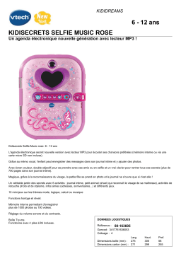 Vtech Kidisecret Selfie Musique Rose Agenda électronique Product fiche