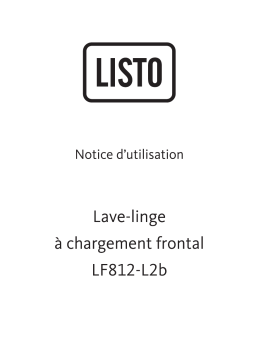 Listo LF812-L2b Lave linge hublot Owner's Manual