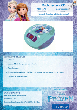 Lexibook RCD108FZ La Reine des Neiges 2 Lecteur CD Product fiche