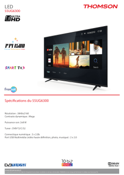 Thomson 55UG6300 TV LED Product fiche
