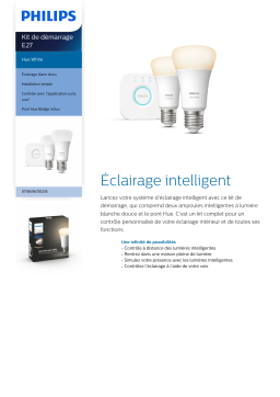 Philips Démarrage 9,5W A60 E27 Hue white Pack Product fiche