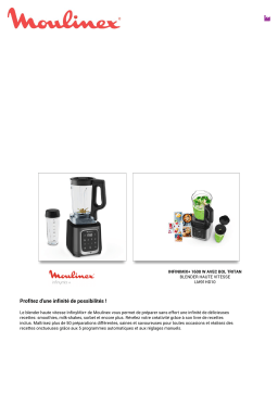 Moulinex INFINY MIX 1600W Bol titran LM91HD10 Blender Product fiche