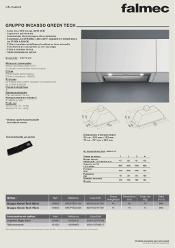 Falmec GRUPPO GREEN TECH Groupe filtrant Product fiche