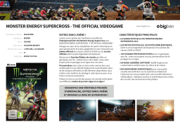 Bigben Monster Energy Supercross Jeu PC Product fiche