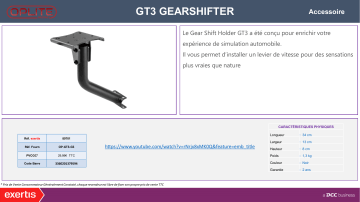 Product information | Oplite pour levier de vitesse GT3 GEAR SHIFTER Accessoire levier de vitesse Product fiche | Fixfr