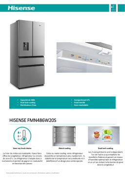 Hisense FMN486W20S Réfrigérateur multi portes Product fiche